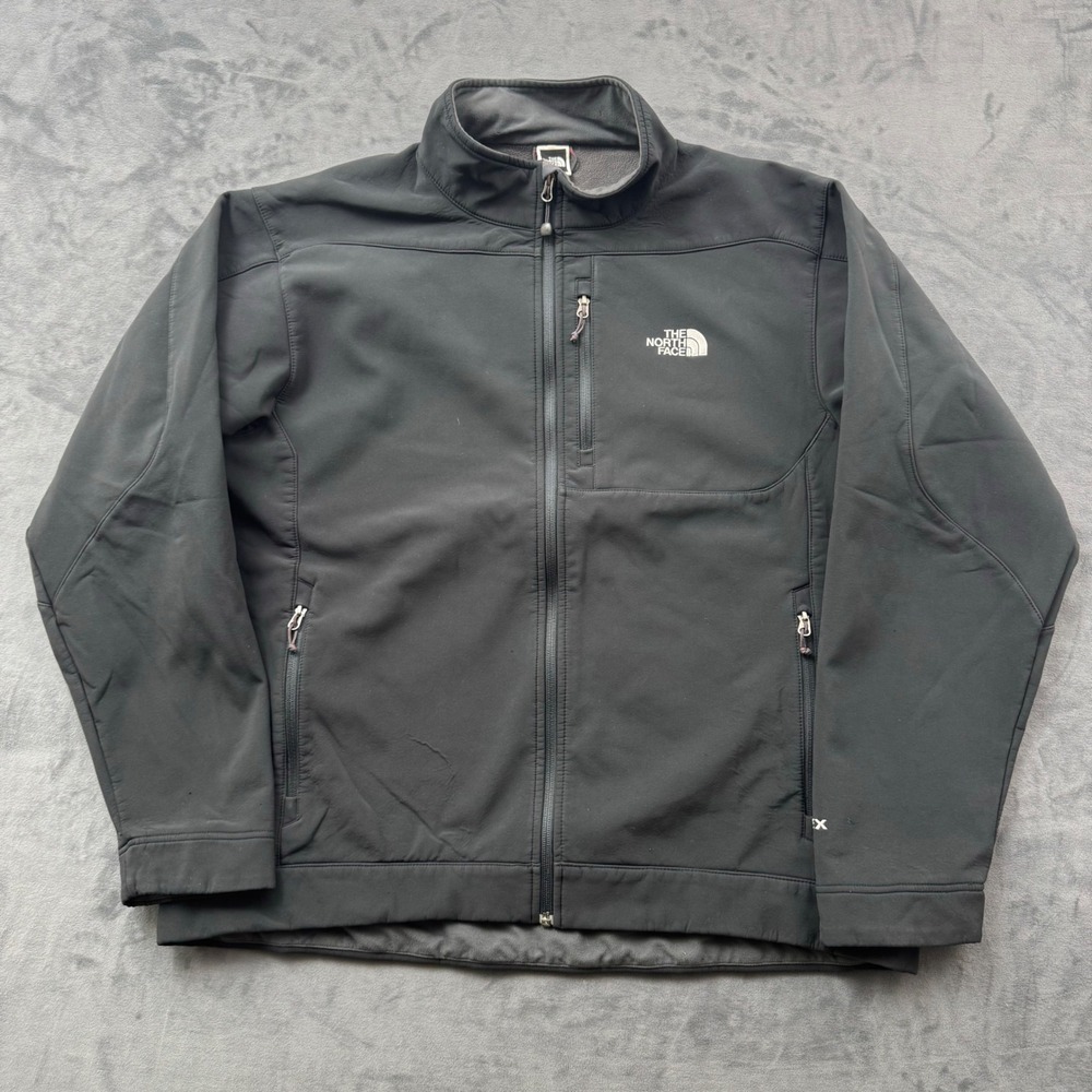 The North Face Apex Bionic Softshell Jacket Black Mens XXL Windproof Full Zip